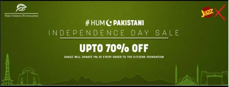 #HumPakistani, Daraz Group, Independence Day Sale, The Citizens Foundation