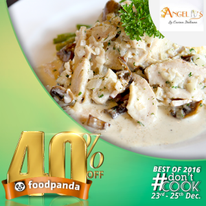 foodpanda, #DontCook, Best of 2016 23rd-25th Dec, Islamabad, angelos